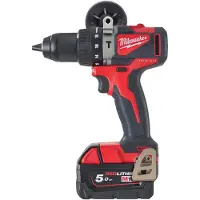 Milwaukee M18 BLPD2-0 Set de perceuse à percussion 18V Li-Ion - (2x batterie 5,0Ah) - HD Box - Moteur Brushless - 82Nm