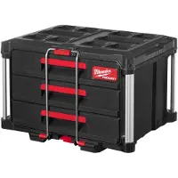 Milwaukee 4932472130 Packout - Boîte À Outils - 3 Tiroirs
