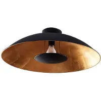 LINDBY Plafonnier , Emilienne, dimmable, Noir, Salon / séjour, Métal, Moderne