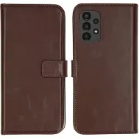 Selencia Étui portefeuille en cuir véritable pour Samsung Galaxy A13 (4G) - Marron