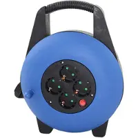 Silver Sanz 8810 4 Outlets 10 M Cable Reel Bleu