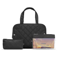 Gillian Jones Recycled Plastic Beauty Accessories Set Noir Femme