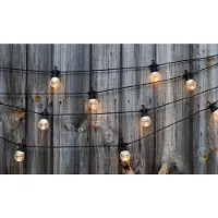 Lumisky Guirlande lumineuse solaire PARTY CLEAR SOLAR - 10 ampoules transparentes - LED blanc chaud - 5,90 m - 8 modes