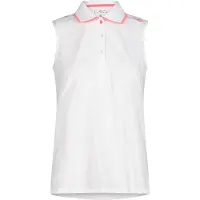 CMP T-shirt femme, coupe polo, sans manches, couleur blanche (A001), taille 42