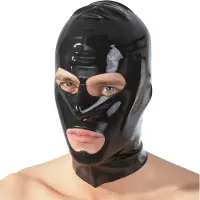 Late X Masque de succion en latex (noir)