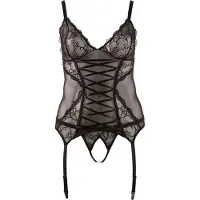 Cottelli - Haut femme dentelle à ruban - noir
