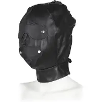 Rimba Masque Ajustable en Cuir - Noir - One-Size
