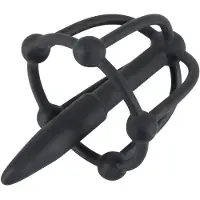 Penisplug You2Toys - Plug pénien - cage en silicone pour gland avec dilatateur (noir)