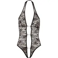 Abierta Fina - Body en dentelle - effet brillant - L