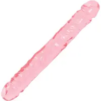 Crystal Jellies Jr Double Dong de 30 cm - Rose