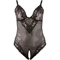 Cottelli collection - Body grande taille en dentelle - noir - XXL