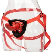 Calexotics Red Rider Kit de gode ceinture pour point G - Rouge