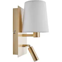 LINDBY Applique Murale , Aiden, Or / laiton, Salon / séjour, Tissu / textile, Moderne