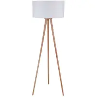 LINDBY Lampadaire , Charlia, Blanc, Salon / séjour, Tissu / textile, Scandinave