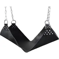 Rimba Assise en Cuir pour Balançoire Sexuelle 50 x 75 cm - Noir