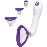 Doc Johnson Intimate - ensemble de pompe aspirante vibrante (violet)