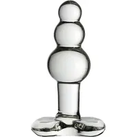Icicles No. 47 - plug anal triple boules - verre transparent