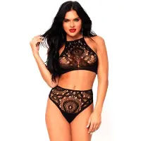Leg avenue Ensemble Résille - Noir - S/M