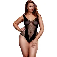 Baci - body résille grande taille - noir (XL-XXL)