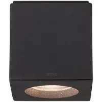 Astro Kos - Downlight carré monté en surface Noir texturé IP65, GU10