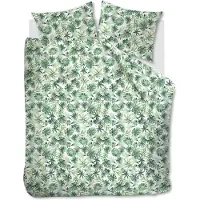 Ambiante Housse de Couette Ambiante Aralia Vert Coton-260 x 240 cm | Extra Large