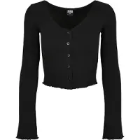 Urban Classics Gilets & Ponchos de - Gilet Court Côtelé - S - XL - pour Femme - noir - Taille S