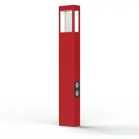 Roger Pradier Tetra Model 4 Borne Tomato red | E27 70W + Plug