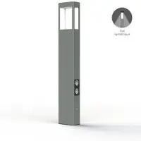 Roger Pradier Tetra Model 4 Borne Metal Grey | Built-in LED Symetric 12W + Plug