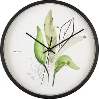 Karlsson - Horloge murale Botanical Leaves - Vert jungle