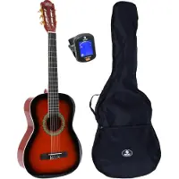 Lapaz 002 SB guitare classique format 3/4 Sunburst + housse + accordeur