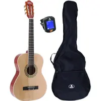 Lapaz 002 NT guitare classique format 3/4 natural + housse + accordeur