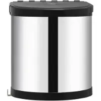 vidaXL Poubelle de cuisine encastrable inox 12 L