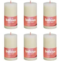 Multi Bougies pilier rustiques Shine 4 pcs 130x68 mm Perle douce