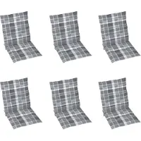 vidaXL Coussin pour chaise de jardin à dossier bas 6 pcs. 100x50x3 cm