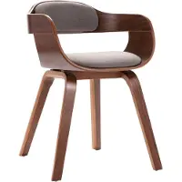 vidaXL Chaise de salle à manger Taupe bois courbé et tissu
