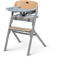 Kinderkraft LIVY 3-in-1 - Chaise haute pour enfants - siège réglable & repose-pieds - pour enfants & adultes jusqu'à 110 kg - design moderne - naturel