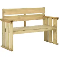 vidaXL Banc de jardin 121 cm Bois de pin imprégné