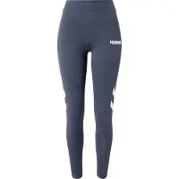 Hummel Pantalon de sport bleu-gris / blanc