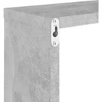 vidaXL Étagères cube murales 6 pcs Gris béton 30x15x30 cm