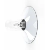 Roger Pradier Cooper Model 1 Lampe murale/plafonnier White Enamelled Steel | Clear Glass