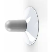 Roger Pradier Cooper Model 1 Lampe murale/plafonnier White Enamelled Steel | Frosted Glass