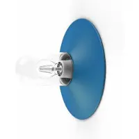 Roger Pradier Cooper Model 1 Lampe murale/plafonnier Matt Azure Blue | Clear Glass