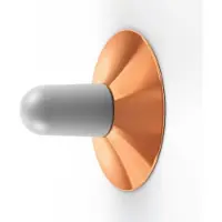 Roger Pradier Cooper Model 1 Lampe murale/plafonnier Patined Without Lacquered Copper | Frosted Glass