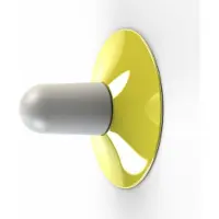 Roger Pradier Cooper Model 1 Lampe murale/plafonnier Glossy Sulfur Yellow | Frosted Glass