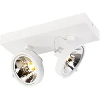 QAZQA Spot design blanc orientable 2 lumières - Go