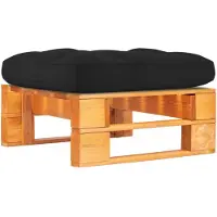 vidaXL Pouf palette de jardin Bois de pin imprégné de marron miel