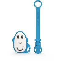 Matchstick Monkey Flat Face Teether & Soother Clip coffret cadeau pour enfant Blue
