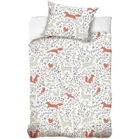 Darymex Linge de lit en coton Carbotex 90x120 Animaux beige oreiller 40x60 pour lit bébé