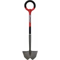 Root Slayer Dresse Bordure RootSlayer - Coupe-racine en forme de demi-lune, dents crantées