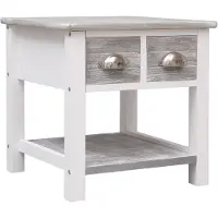 vidaXL Table d'appoint Gris 40x40x40 cm Bois de Paulownia